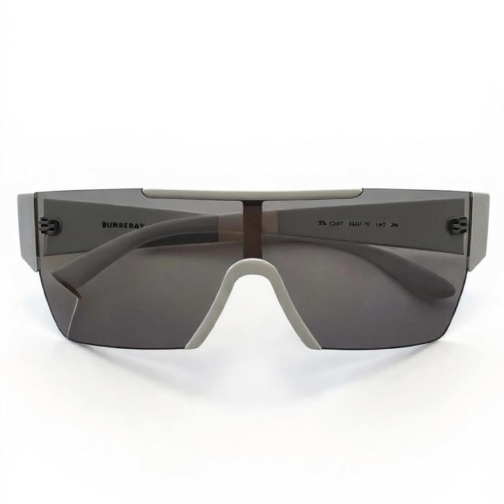 Burberry Logo Hologram Shield Wide Frame White Gray Sunglasses Shades BE4291 - Picture 1 of 6